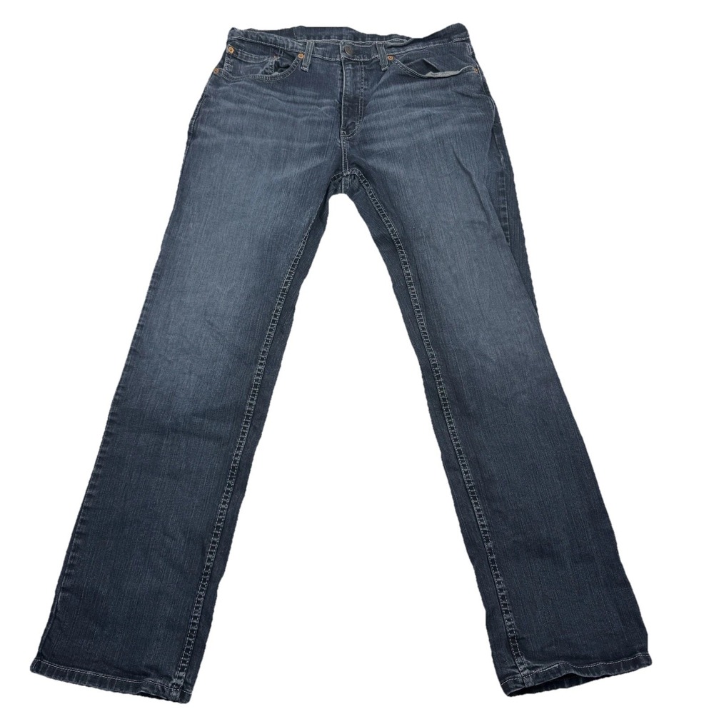 Levis 559 Jeans Mens 33X32 Blue Medium Wash Stretch Denim Relaxed Straight Leg